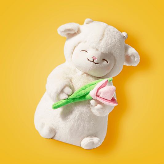 OVEJA PELUCHE CON FLOR