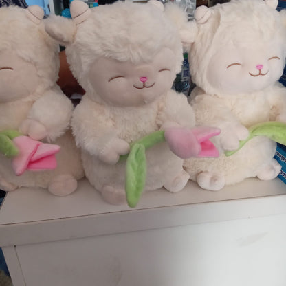 OVEJA PELUCHE CON FLOR
